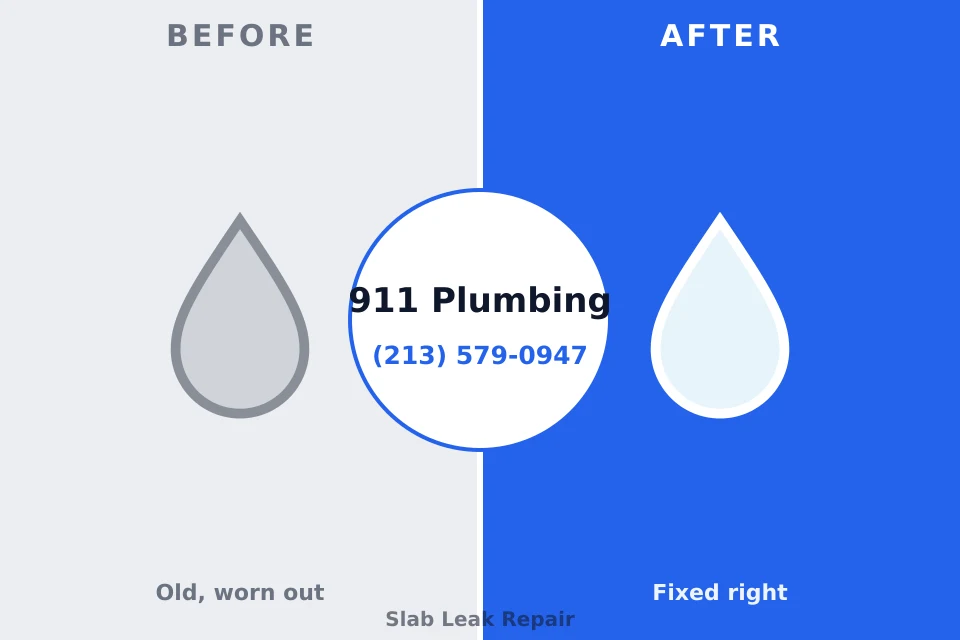 Before and after: plumbing repair Long Neck, DE
